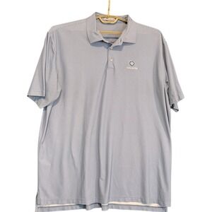 Peter Millar Golf Performance Cabo del Sol Polo XXL Blue White Geometric Print